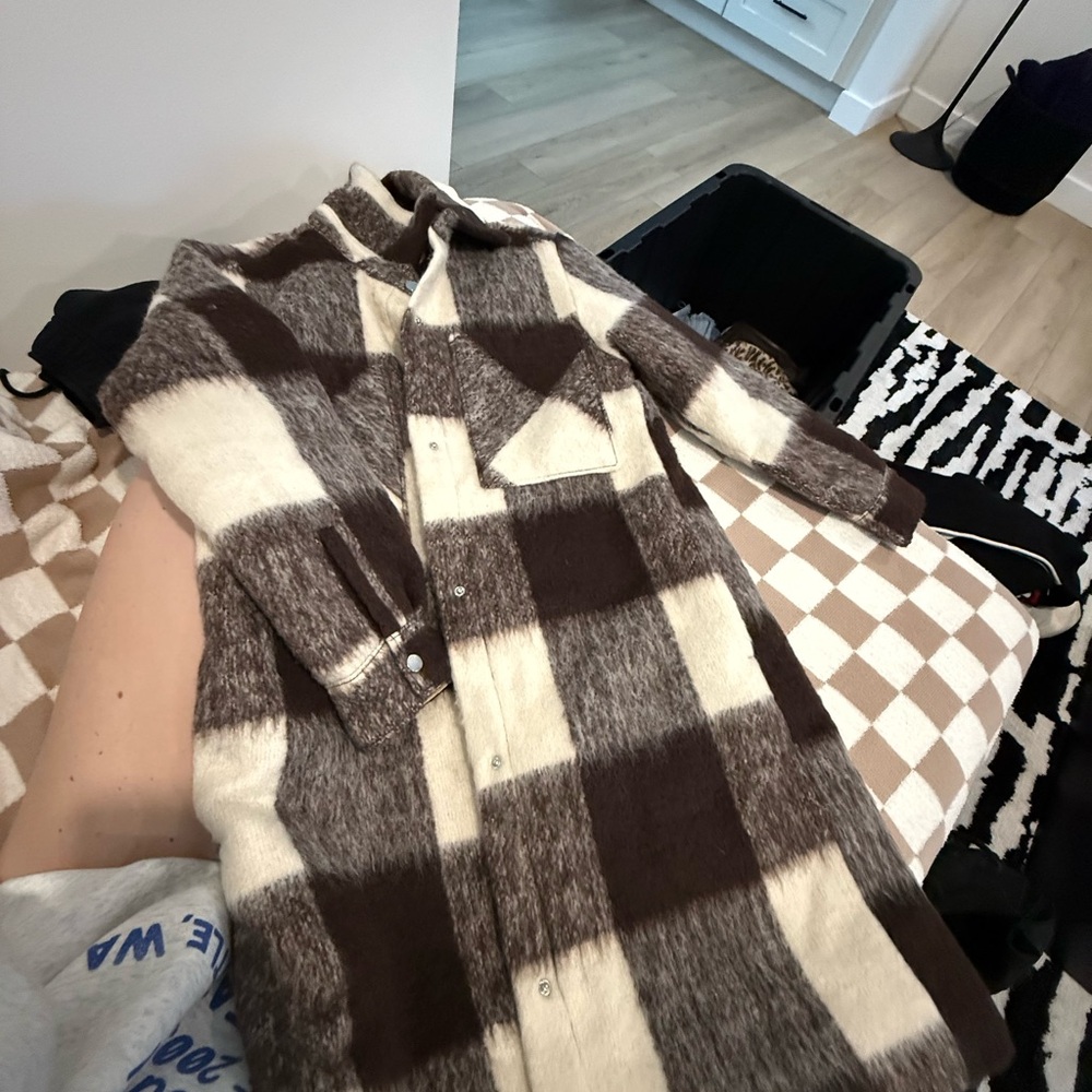Abercrombie & Fitch Brown and Cream Coat